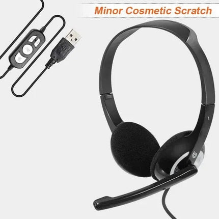 BigPassport Re-Furbish USB Headphone With Inbuilt Mic (Pro-Boom_189)