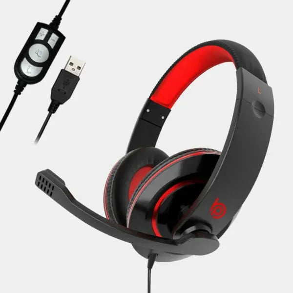 BigPassport Re- Furbish USB Headphone With Inbuilt Mic (Model: Pro-Boom 722) Black