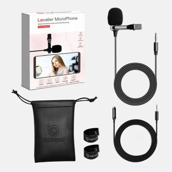 BigPassport Lav Microphone with 3.5MM Connector Pin(Pro-Sound_M141_3.5MM)