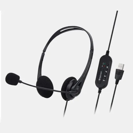 BigPassport USB Headphone with mic, Wired Computer Laptop Headset for Skype | Zoom Online Classes | Office & Call Centre | Model: Pro-Tech 491